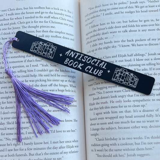 Antisocial Book Club| Engraved Bookmark