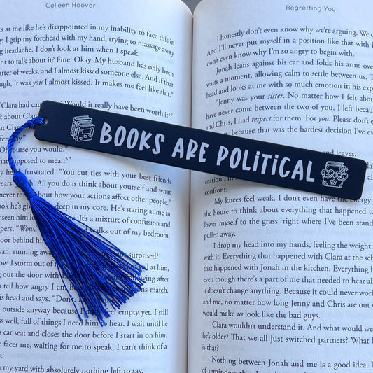 Books are political | Engraved Bookmark