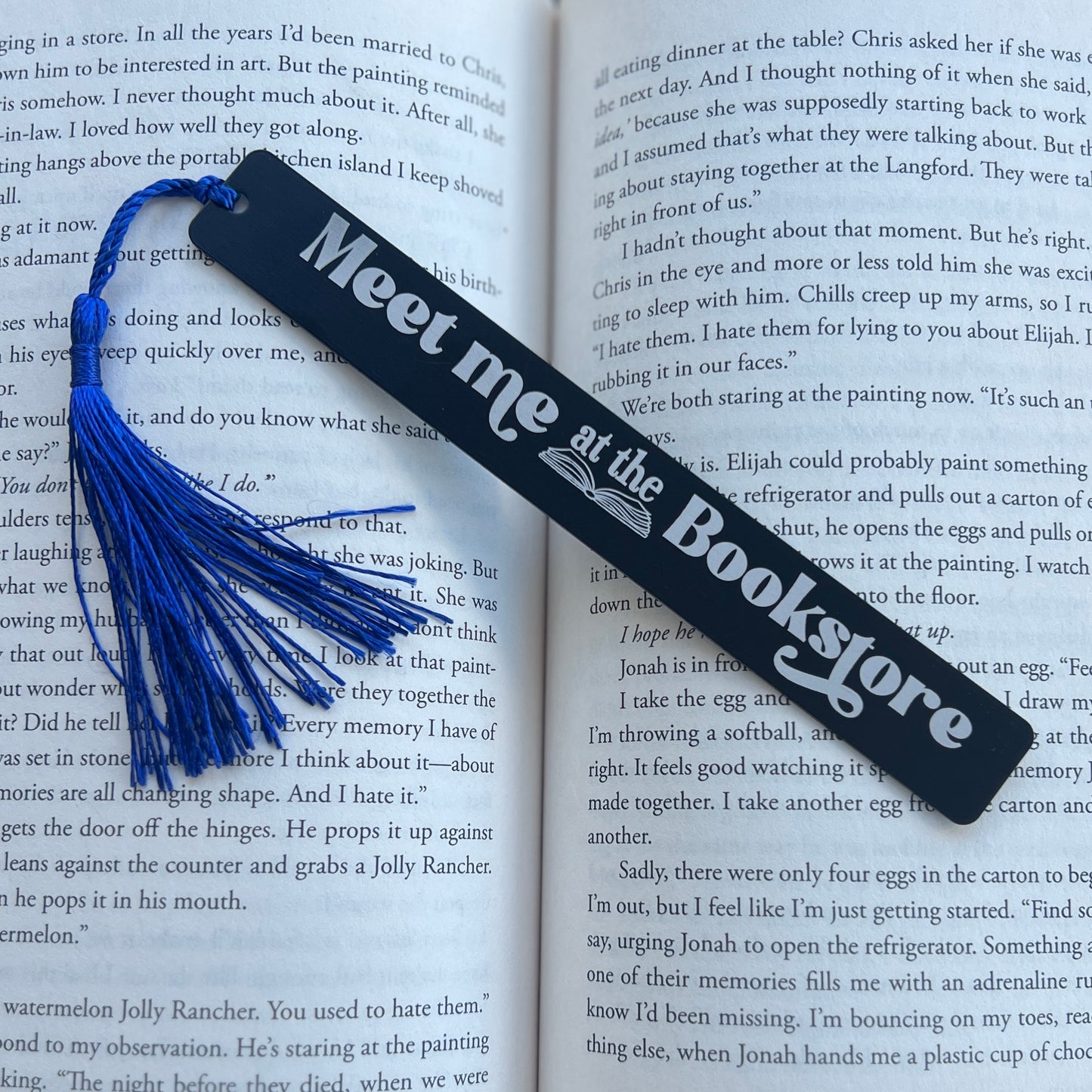 Meet me at the bookstore | Engraved Bookmark