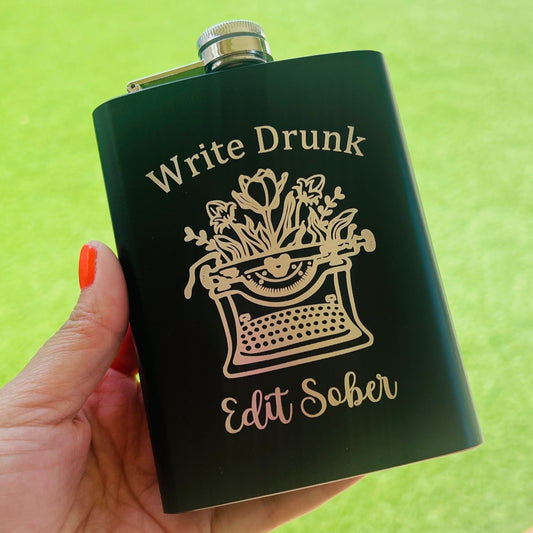 Write Drunk Edit Sober | 8oz Flask