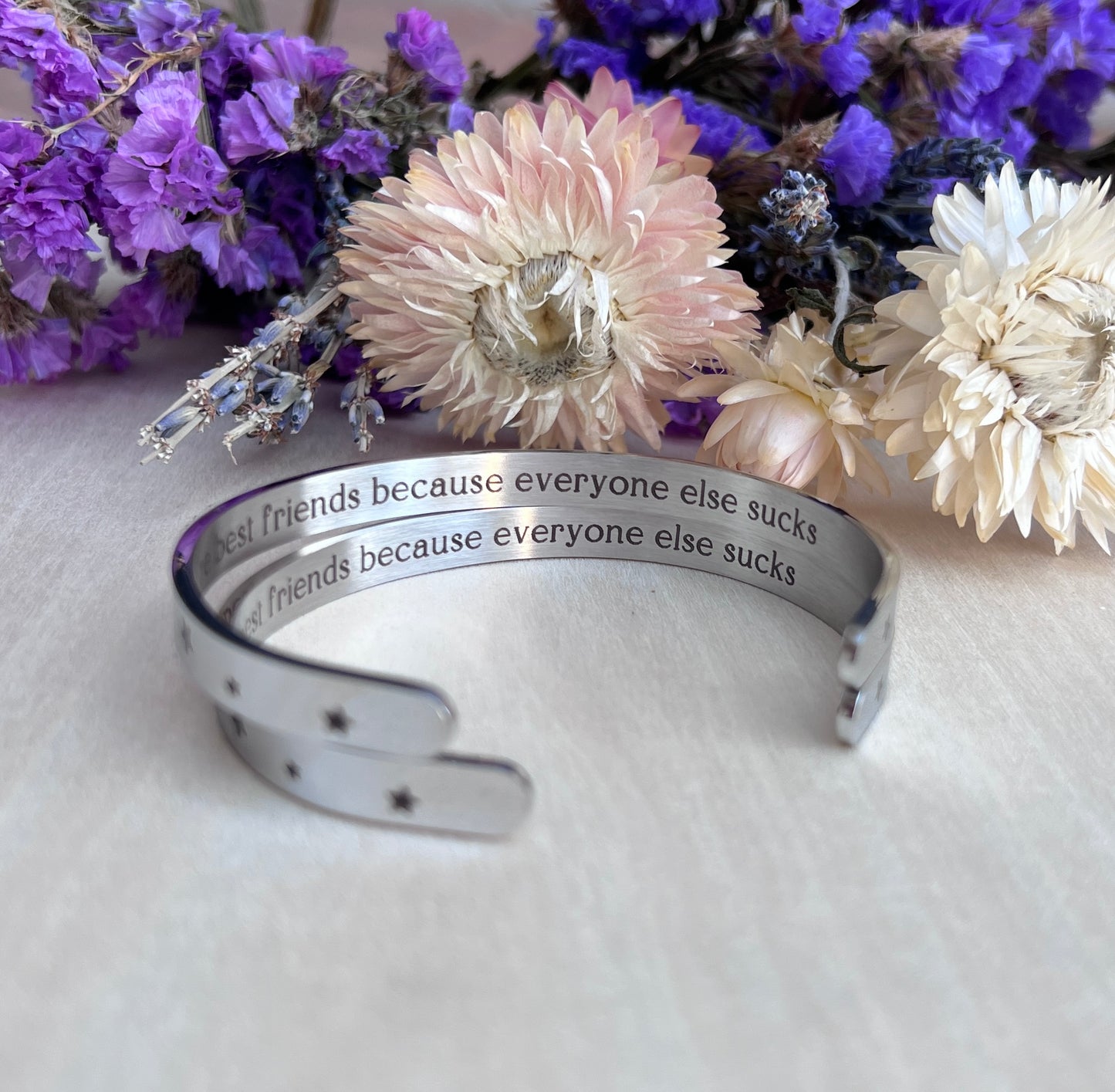 We're best friends because everyone else sucks | Cuff Bracelet