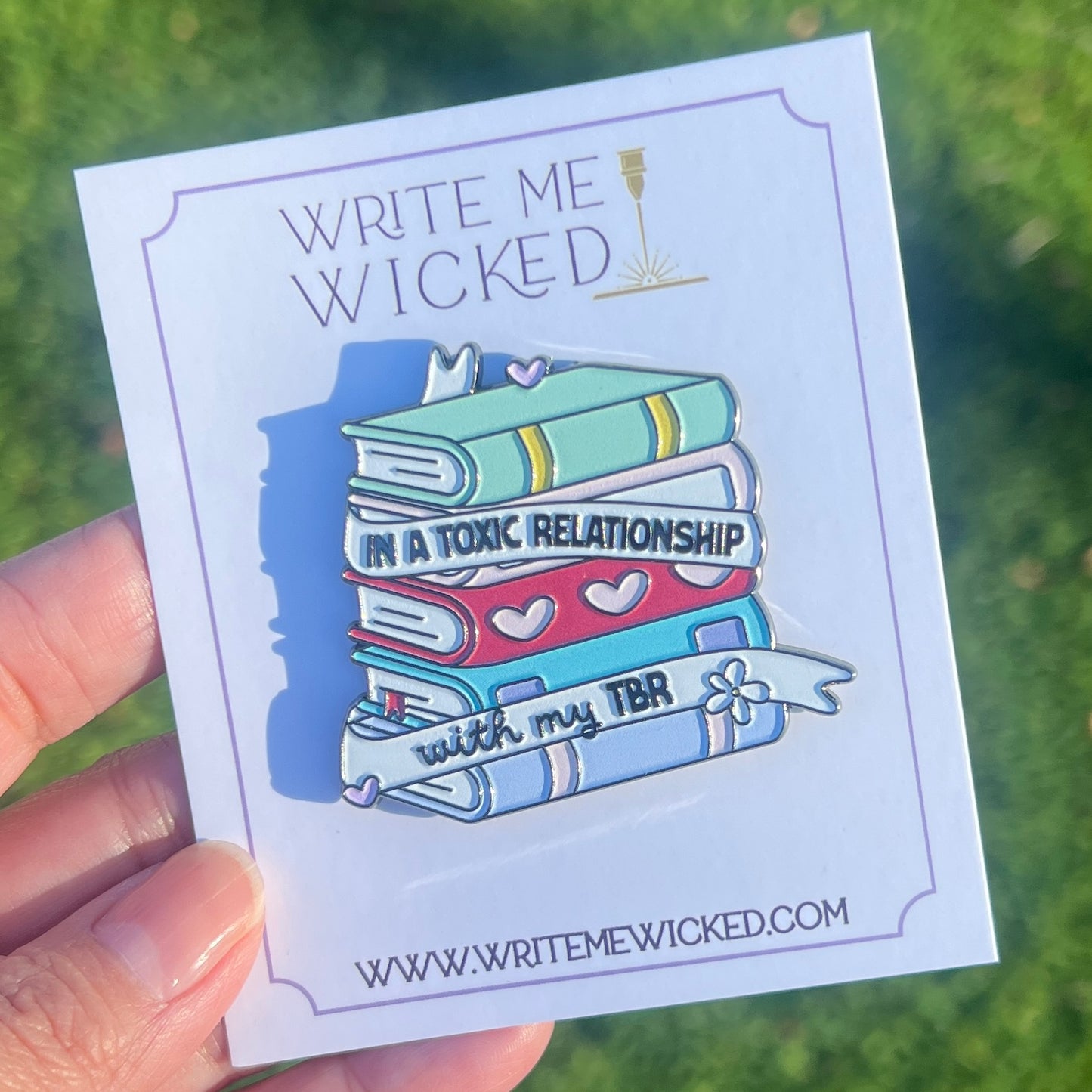 In a toxic relationship with my TBR | 2" Enamel Pin