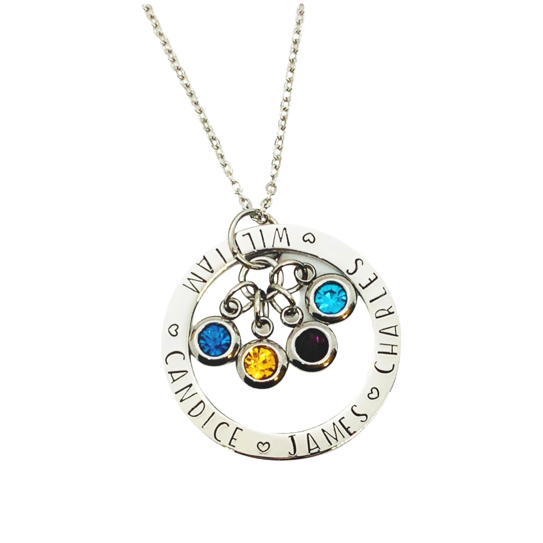 Mom | Grandma | Aunt | Bonus Mom | Birthstone Necklace